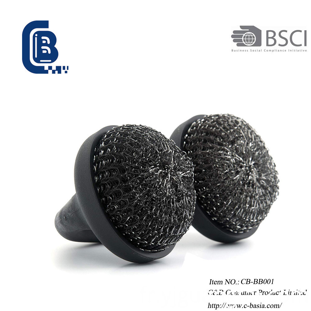 Brosse de nettoyage de gril de BBQ d'acier inoxydable de double garniture, brosse de grillage